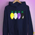 Nonbinary Pride Christmas Lights Hoodie - Navy